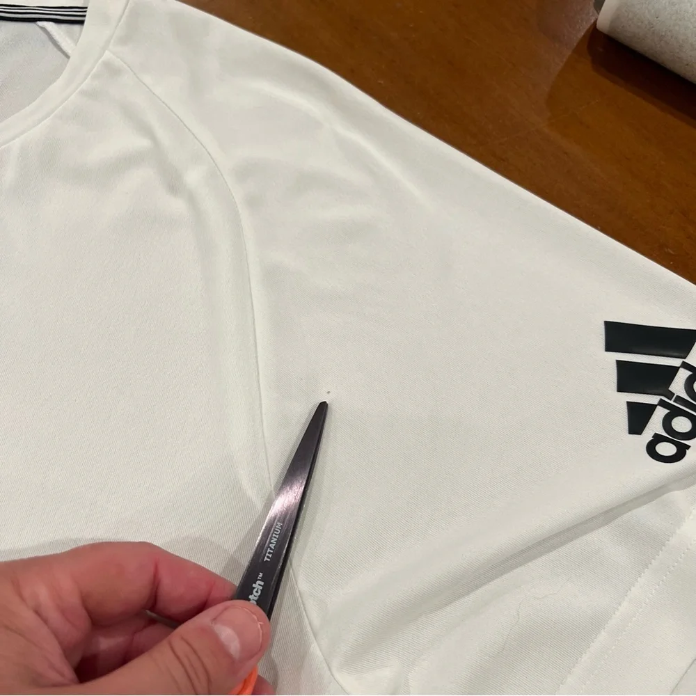 Adidas Men’s Climalite ID Performance Short-Sleeve Tee White/Black XL Workout